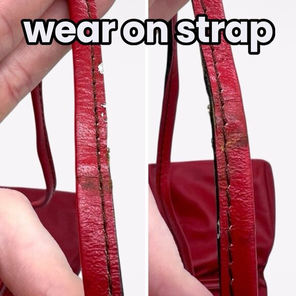 Vintage Red Leather Crossbody Bag 80s B Young Colombia - Picture 10 of 10